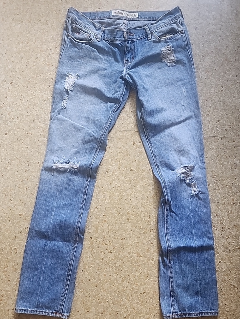 Hollister Light Blue Distressed Skinny Jeans